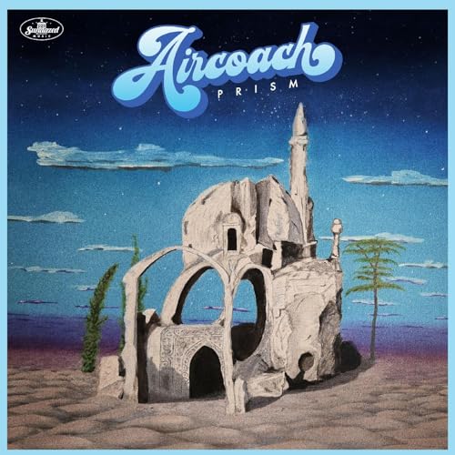 CD cover for Aircoach’s “Prism” featuring a stone building and blue sky.