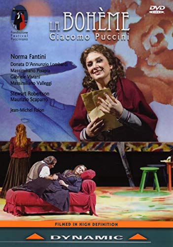DVD cover for Puccini’s La Bohème opera featuring Norma Fantini.