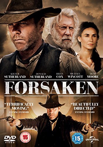 DVD cover for Forsaken featuring Kiefer Sutherland, Donald Sutherland, and Demi Moore.