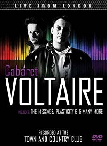 Cabaret Voltaire DVD cover featuring two men against a rainbow equalizer.