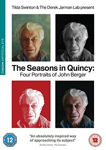 DVD cover for “The Seasons in Quincy” featuring four portraits of John Berger.
