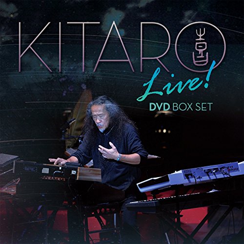 Kitaro at a keyboard on stage, DVD cover art.