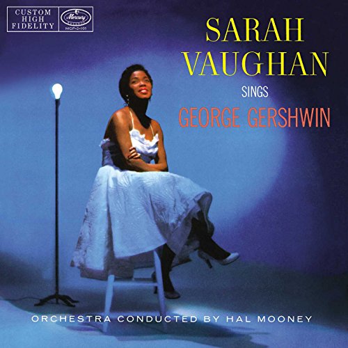Sarah Vaughan album cover, portrait of singer in blue tones.