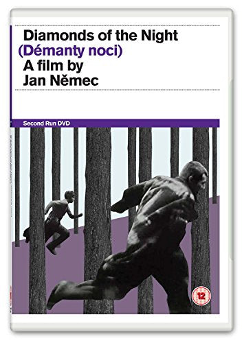 DVD cover for "Diamonds of the Night" showing two men running through trees.