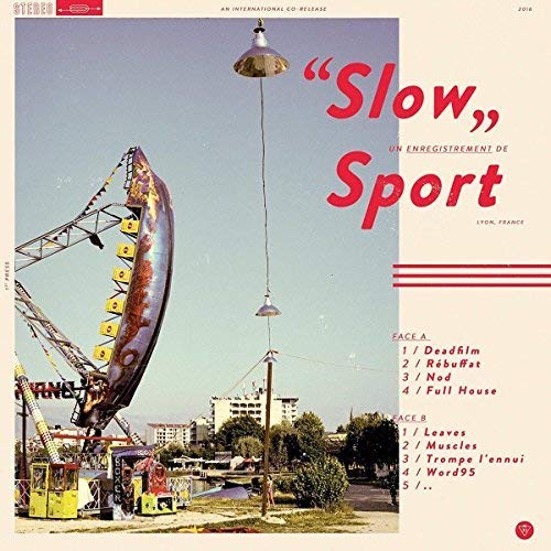Vinyl record cover for Sport’s “Slow” featuring a Ferris wheel and blue sky.