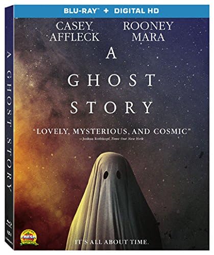 Blu-ray cover for "A Ghost Story" featuring a ghostly figure.