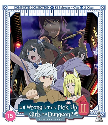 Blu-ray cover for "Is It Wrong to Try to Pick Up Girls in a Dungeon?" S2.