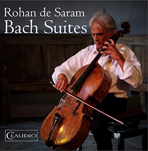 Cellist Rohan de Saram performing, Blu-ray cover for Bach Suites.