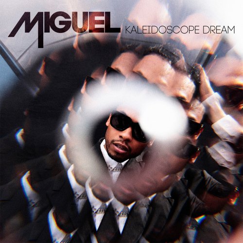 CD cover for Miguel’s “Kaleidoscope Dream” featuring a blurred, repeated portrait.