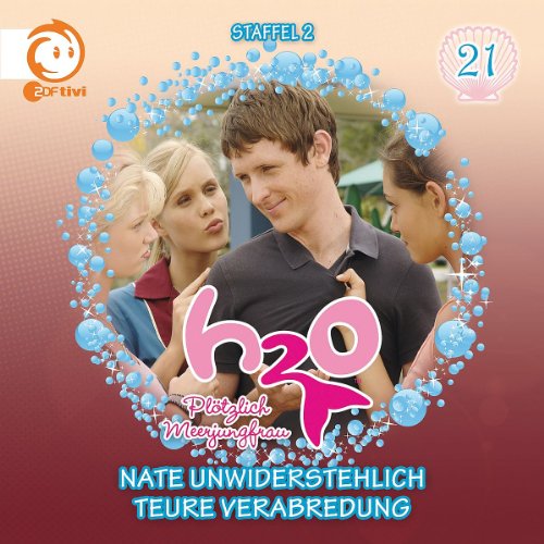 CD cover for "H2o - Plotzlich Meerjungfrau" featuring young people and bubbles.