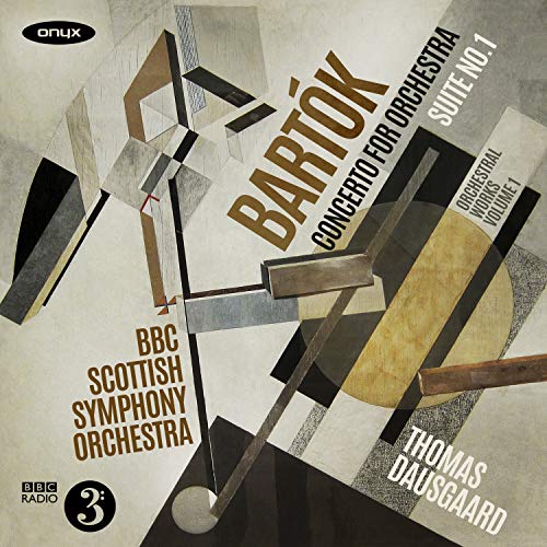 CD cover for Bartók orchestral works, abstract geometric design.