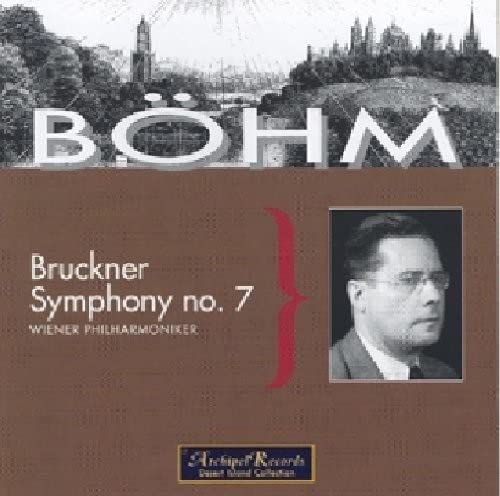 CD cover for Bruckner's Symphony No. 7 with conductor Karl Böhm’s portrait.