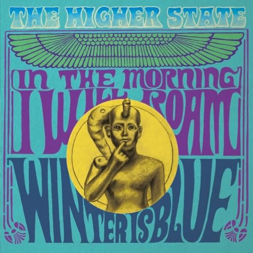 Vinyl record cover: gold figure with a winged design, purple text.