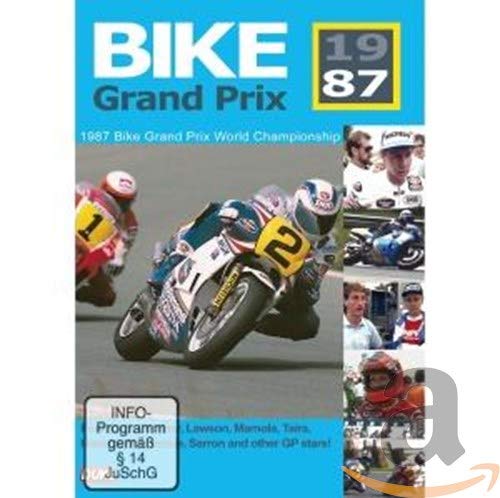 DVD cover for "Bike Grand Prix Review 1987" featuring motorcycle racers.