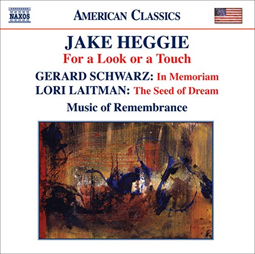 CD cover for Jake Heggie’s “For a Look or a Touch” with abstract art.