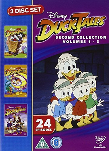DuckTales Second Collection DVD cover with Scrooge McDuck and Huey, Dewey, and Louie.