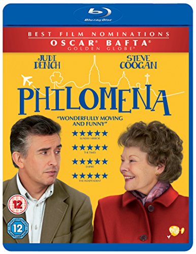 Philomena" Blu-ray cover with Judi Dench and Steve Coogan pictured.