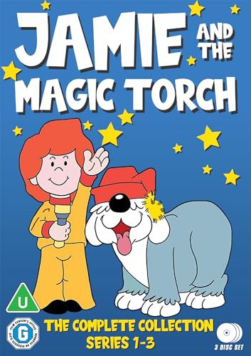 DVD cover for “Jamie And The Magic Torch” featuring a boy and dog.