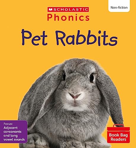 Book cover featuring a close-up of a gray rabbit with floppy ears.