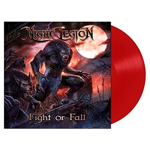 Red vinyl record with album art depicting a werewolf and stormy landscape.