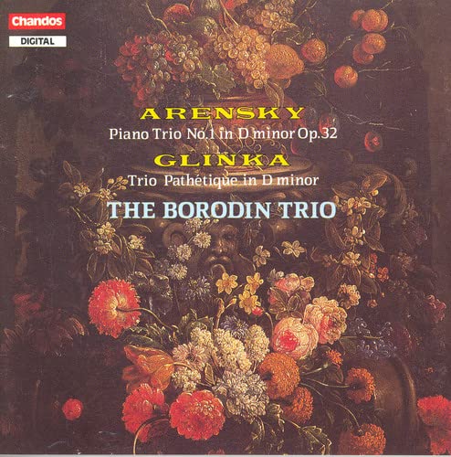 CD cover featuring a floral still life and composers Arensky & Glinka.