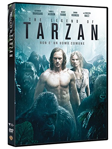 The Legend of Tarzan" Blu-ray cover featuring Tarzan, Jane, and gorillas.