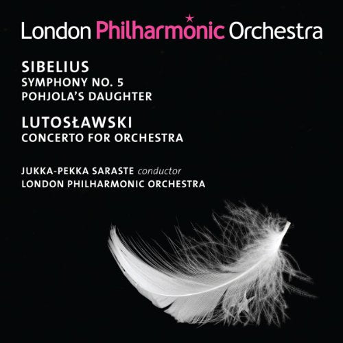 CD cover: London Philharmonic Orchestra, Sibelius & Lutosławski, with a feather.