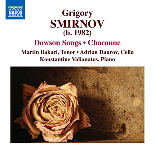 CD cover featuring a faded rose and text naming composers and performers.