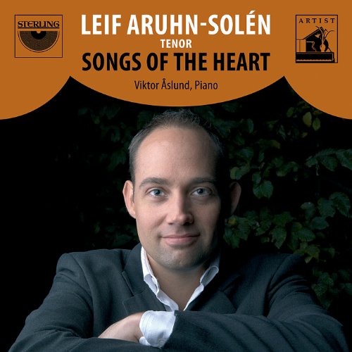 CD cover featuring portrait of Leif Aruhn-Solén, a tenor, with orange background.