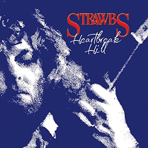 Strawbs album cover: blue background with textured portrait and band logo.