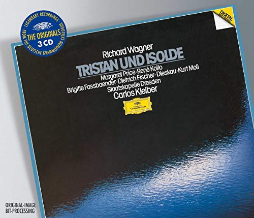 CD cover for Wagner's Tristan und Isolde conducted by Carlos Kleiber on Deutsche Grammophon.