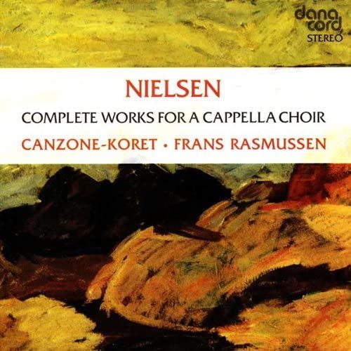 CD cover for Carl Nielsen’s a cappella choral works, abstract painting.
