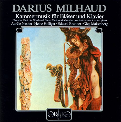 CD cover for Darius Milhaud's Kammermusik featuring abstract art and text.