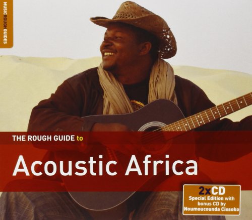 CD cover: Man with guitar in desert landscape, titled "Acoustic Africa".