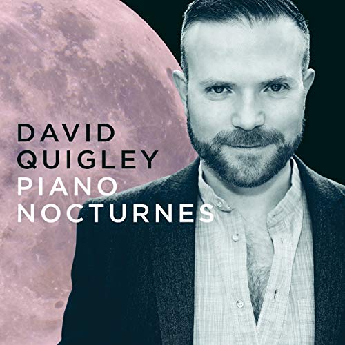 CD cover featuring portrait of David Quigley with moon background.