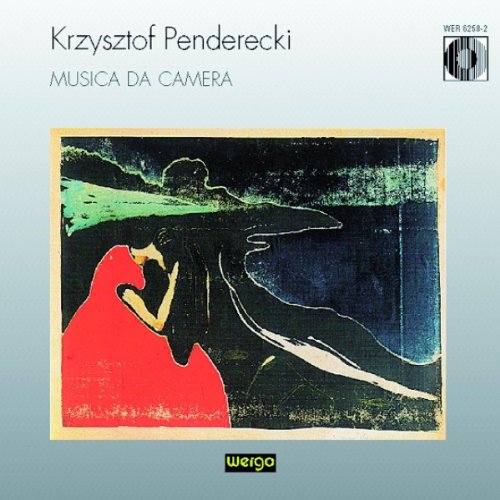 CD cover for Krzysztof Penderecki’s “Musica da Camera” with abstract art.