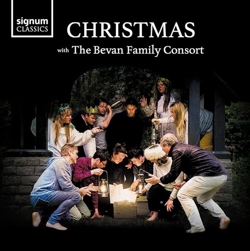 CD cover: Bevan Family Consort Christmas album with people in a doorway.
