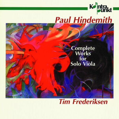 CD cover for Tim Frederiksen’s Hindemith viola works, abstract art.