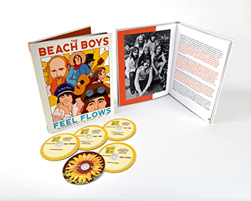 Open Beach Boys CD booklet with discs and sunflower image.