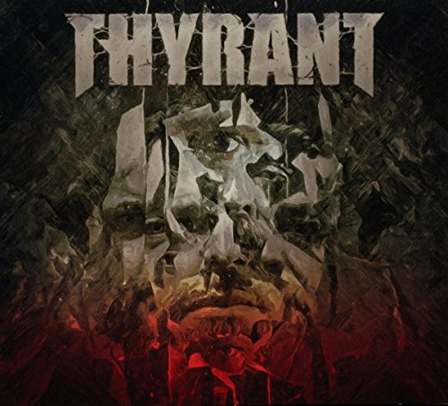 CD cover for Thyrant’s “What We Left Behind” with fractured face art.