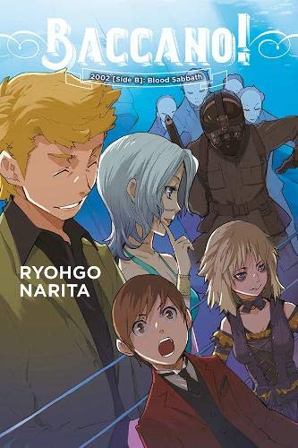 Baccano! light novel cover featuring four anime-style characters.