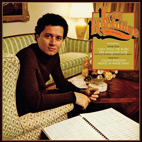 Lee Holdridge album cover featuring a portrait of the musician with sheet music.