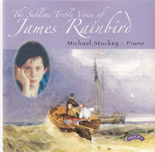 CD cover featuring a boy’s portrait and a seascape painting.