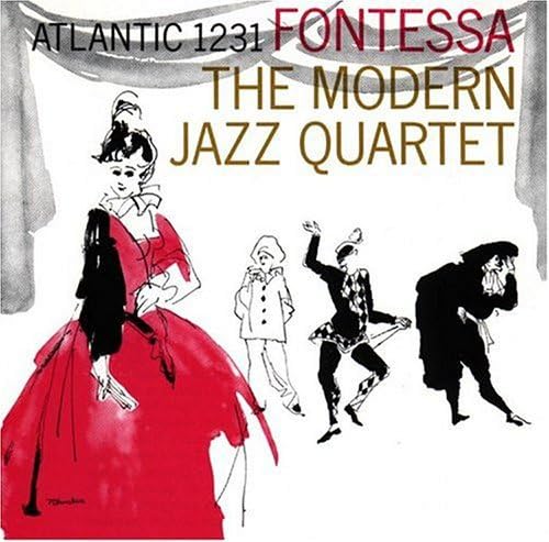 CD cover for Modern Jazz Quartet’s “Fontessa” with sketched figures.