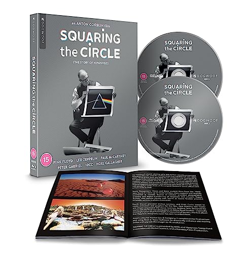 Squaring the Circle" Blu-ray case with disc, featuring a man and Pink Floyd imagery.