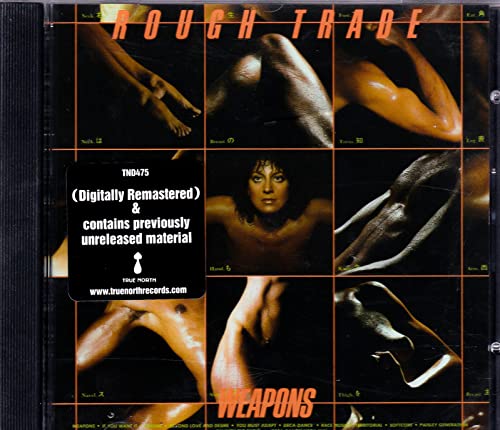 CD case for Rough Trade’s “Weapons” featuring fragmented body imagery.