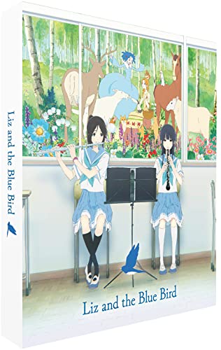 Blu-ray cover for "Liz and the Blue Bird" featuring anime girls and deer.