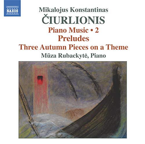 CD cover for Mikalojus Konstantinas Äiurlionisā Piano Music 2, with abstract art.