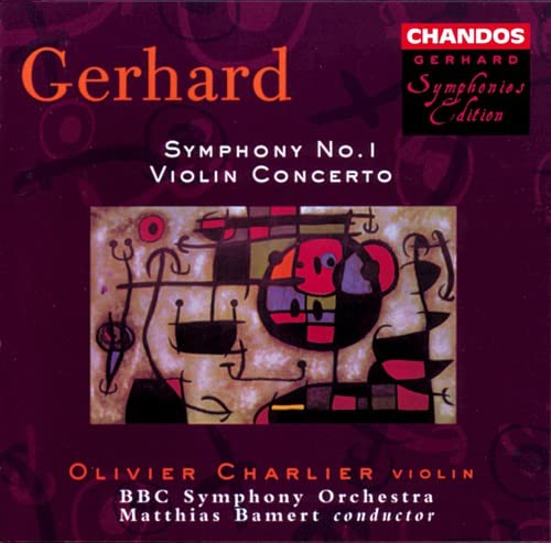 CD cover for Gerhard's Symphony No. 1, featuring abstract art.
