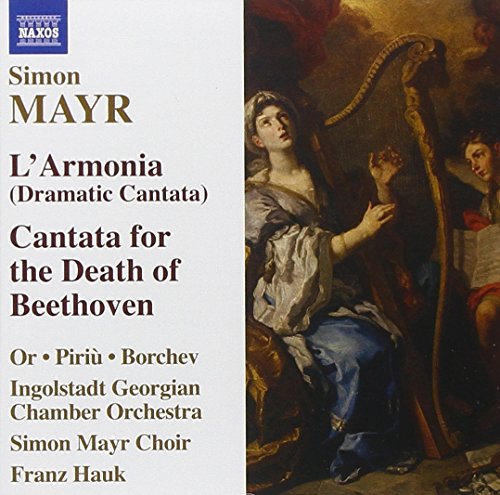 CD cover for Mayr’s “L’Armonia,” featuring a Baroque-style painting.